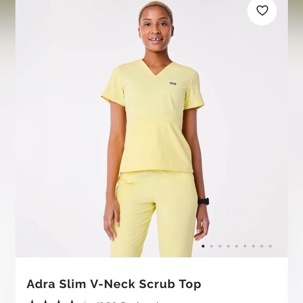 NWT Figs “Sunlight” Yellow Scrub Top